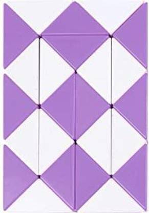 Cubelelo QiYi Magic Snake Purple & White (48 Wedges) Brain Teaser Twist Puzzle Toy
