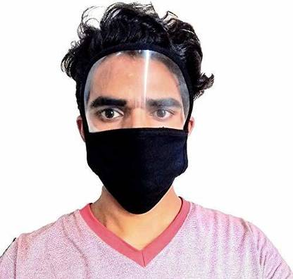 Tcredible Cotton Reusable Safety Face Mask, Full Face Cover, Universal Face Protective for Eye Head Protection, Dust-Proof Mouth Cover with Earloop for Personal Protection Cotton Reusable Safety Face Mask, Full Face Cover, Universal Face Protective for Eye Head Protection, Dust-Proof Mouth Cover with Earloop for Personal Protection Safety Visor