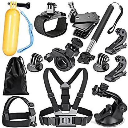 ULTRA 13 in 1 Sports Action Camera Accessories Kit for Gopro Hero 5, Black Strap