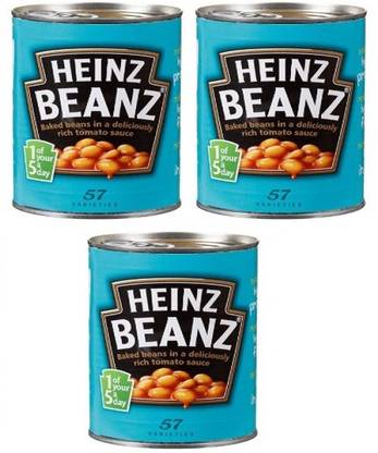 HEINZ Beanz Baked Beans in Tomato Sauce - 415g (pack of 3) Beans