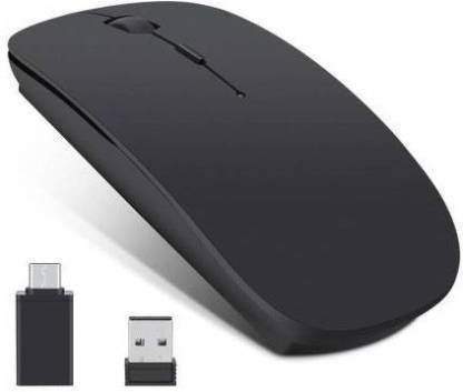 BLENDIA Type-C Adapter & USB Receiver with 2.4G Slim Wireless Optical Mouse (USB 3.0, Black) Combo Set