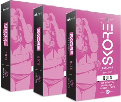 SKORE dots 3 combo monthly pack Condom