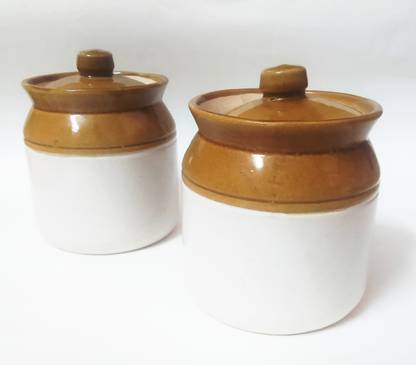 dwij collection Ceramic Pickle Jar  - 500 ml