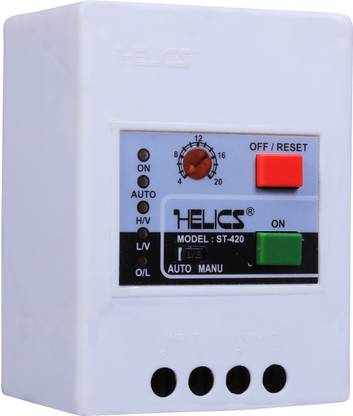 HELICS ST-420:[Automatic] AIR Conditioner ON/Off Switch | Motor Starter | AC Starter with Power Protection Overload, HIGH Voltage, Low Voltage 20 A One Way Electrical Switch