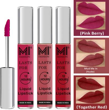 MI FASHION Water Proof Long Lasting Matte Liquid Lipstick Combo Set Code no 1729