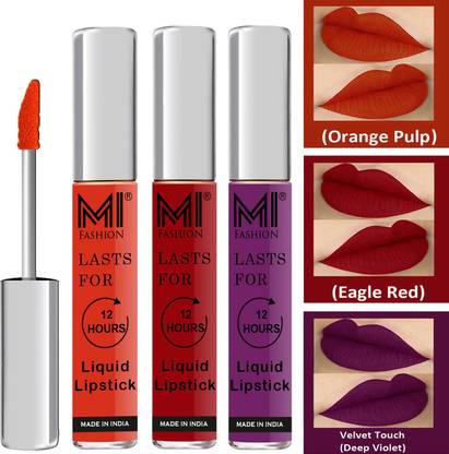 MI FASHION Go Local Go Vocal Matte Liquid Lipstick Combo Set Made in India Long Lasting Cruelty Free Code no 604