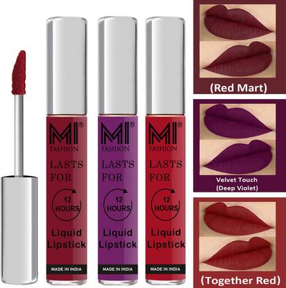 MI FASHION Water Proof Long Lasting Matte Liquid Lipstick Combo Set Code no 1779