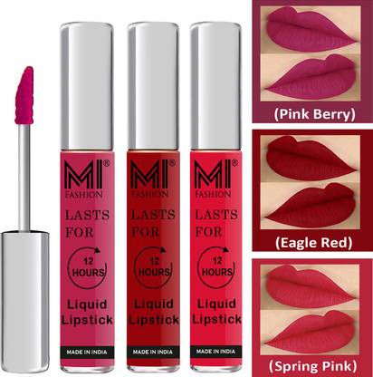 MI FASHION Fuller Lips Single Stroke Application Liquid Matte Lipstick Set Code no 392