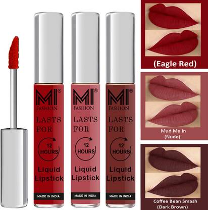 MI FASHION Fuller Lips Single Stroke Application Liquid Matte Lipstick Set Code no 416