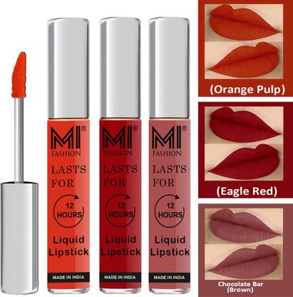 MI FASHION Water Proof Long Lasting Matte Liquid Lipstick Combo Set Code no 1696