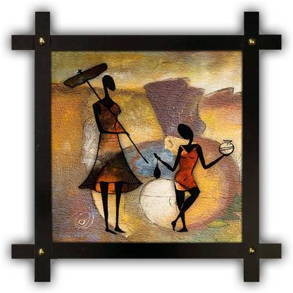 Poster N Frames Cross Wooden Frame Hand-Crafted with photo of Modern Arts 210-crossframe Digital Reprint 16.5 inch x 16.5 inch Painting