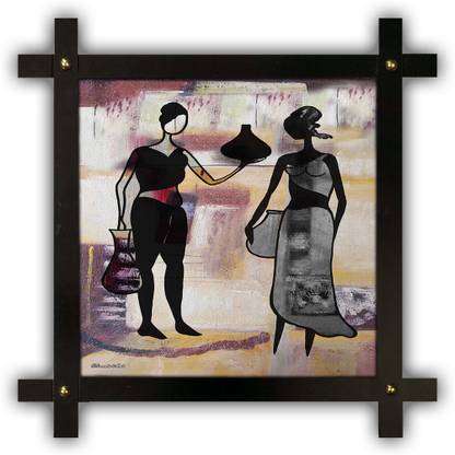Poster N Frames Cross Wooden Frame Hand-Crafted with photo of Modern Arts 297-crossframe Digital Reprint 16.5 inch x 16.5 inch Painting