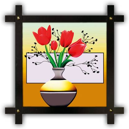 Poster N Frames Cross Wooden Frame Hand-Crafted with photo m-72-crossframe Digital Reprint 16.5 inch x 16.5 inch Painting