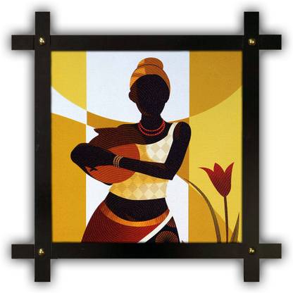 Poster N Frames Cross Wooden Frame Hand-Crafted with photo of Modern Arts 3728-crossframe Digital Reprint 16.5 inch x 16.5 inch Painting