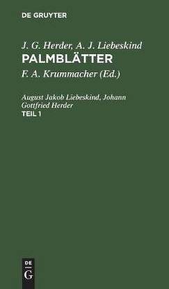 J. G. Herder; A. J. Liebeskind: Palmblaetter. Teil 1
