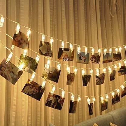 Sage Square Multicolor LED Photo Clips String Lights