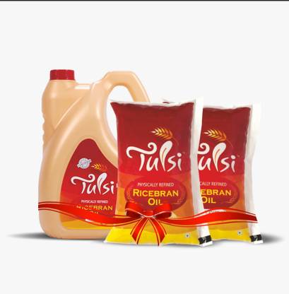 Tulsi 100% PHYSICALLY REFINED RICE BRAN OIL Rice Bran Oil Jar