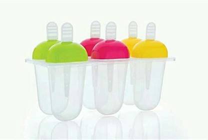 FB 6 Pcs Ice Candy Box Multicolor Plastic Ice Cube Tray (Pack of1) Multicolor Plastic Ice Cube Tray