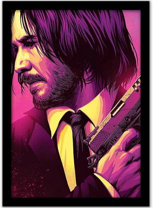 John Wick Wall Poster with Frame | Framed John Wick Posters for John Wick Fans | Movie Poster | John Wick Movie Poster Paper Print