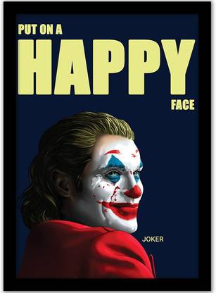 Put On A Happy Face Joker Wall Art | Paper Print