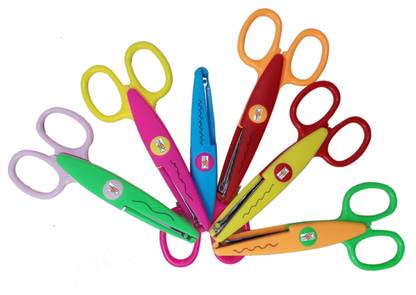 MAJESTIC BASKET Fancy Designer Art & Craft Decorative 6 Zigzag Scissors for Border Edge Cutting Etc Scissors Scissors