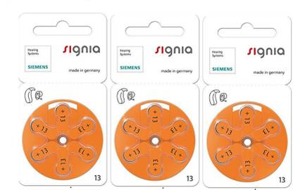 Signia Hearing Aid Battery Size 13, Pack of 18 Batteries HearingAidBattery-13no-3pack Stethoscope Case