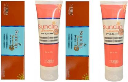 SunClip Sunscreen - SPF 50 PA+++ Sunscreen Gel Pack of 2