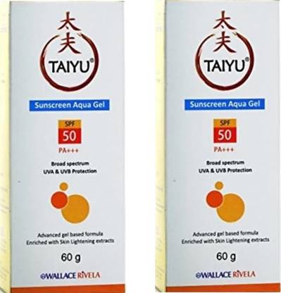 Taiyu Sunscreen - SPF 50 PA+++ Sunscreen Aqua Gel Pack of 2.