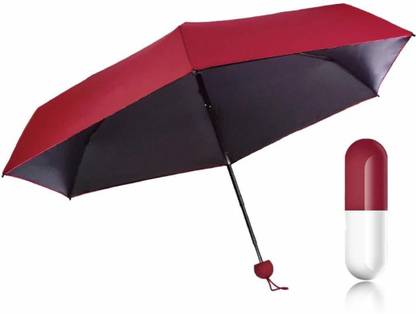 LINVILA Portable Compact Umbrella with Cute Capsule Case Windproof Umbrellas Umbrella