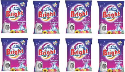 active bright detergent powder 500 gm (pack of 8) Detergent Powder