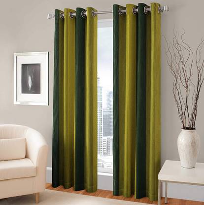 good luck textile 213.36 cm (7 ft) Door Polyester Room Darkening Curtain (Pack Of 2)
