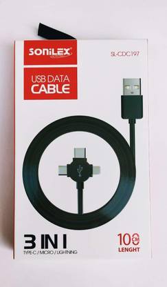 SOniLEX Micro USB Cable 1 m 3-IN-1