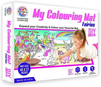 prem ratna toys Ratna's My Colouring Mat - Fairies