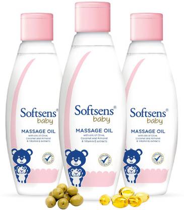 Softsens Baby Massage Oil 200ml (Pack of 3)