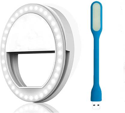icall Mobile Flash Accessory Combo for Selfie LED Ring Light with Usb light for Live Streaming, Makeup, Tik Tok Videos, YouTube Video