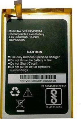 P4S4GN Mobile Battery For  KARBONN KARBONN Aura Power 4G PLUS 4000MAH (ORIGINAL TESTED)