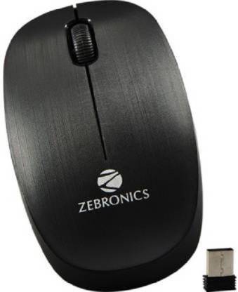 ZEBRONICS Rapid Wireless Optical Mouse (USB, Black) Wireless Optical Mouse