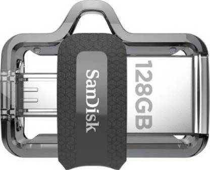 SanDisk 3.0 128 GB Dual Mobile And Otg Pendrive 128 GB Pen Drive Compatible with Laptop, Mobile, Gaming Console, Desktop Computer USB 3.0 Plastic Case