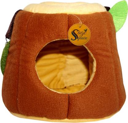 Sage Square Hammock Warm bed Hanging Cusion Fleece Cute Hut for Hamster/ Sugar Glider/ Bird/ Hedgehog/ Gerbill/ Squirrel/ Mice/ Rat/ Young Guinea Pig/ Young Rabbit (Light Brown) Hamster, Chipmunk, Squirrel, Hedgehog, Mouse, Guinea Pig, Bird, Rabbit House