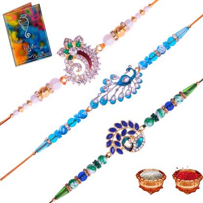Designer Rakhi, Greeting Card, Chawal Roli Pack