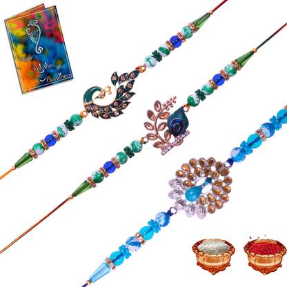 Designer Rakhi, Greeting Card, Chawal Roli Pack