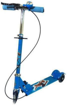 SUNSHINE Kids 3 Wheel Foldable Scooter Cycle with Height Adjustment & Led Light on Wheel Kids Scooter