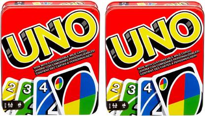Tickles UNO Playing Card Game Standard Classic & Wild Options (Uno, Wild Tin Box Pack of 2)