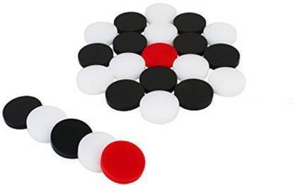 VINNEY Carrom Coins of sheet Plastic (Pack of 20 Pcs with 1 Striker Carrom Pawns