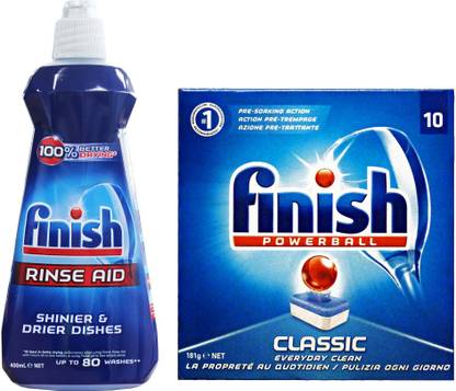 Finish Classic Dishwashing tablet and Rinse Aid combo Dishwashing Detergent