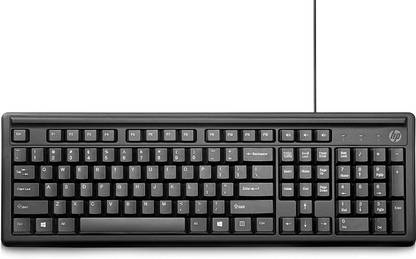 HP KEYBOARD 100 WITH RUPEE SYMBOL Wired USB Standard Desktop Keyboard Compatible with Desktop, Laptop, Mac