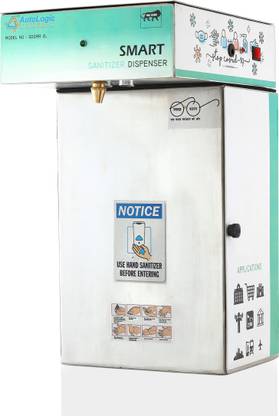 Auto Logic Systems Automatic Hand Sanitizer Dispenser with industrial grade sensor for both outdoor and indoor unit along with stainless steel durable body . 2 L Gel, Lotion Dispenser