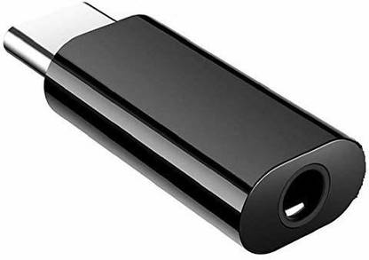 IMMUTABLE Black AUDIO JACK HEADPHONE ADAPTOR ,Type C audio jack for all mobile , headphone adaptor, 3.55mm audio jack mobile converter. Phone Converter