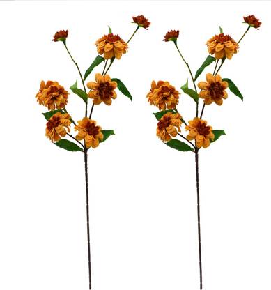 decormasters Artificial Flower Stick Camellia Japonica Multicolor Camellia Rose Artificial Flower