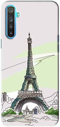 NDCOM Back Cover for Realme 6i Eiffel Tower Printed